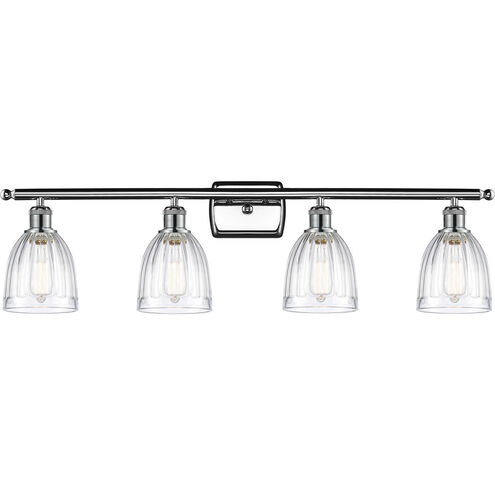 Ballston Brookfield LED 36 inch Polished Chrome Bath Vanity Light Wall Light in Clear Glass, Ballston