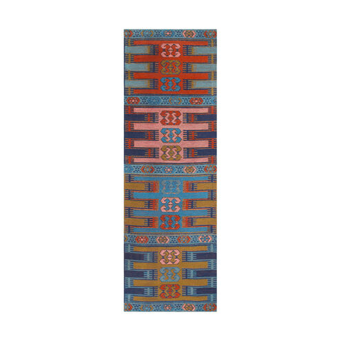 Sajal 36 X 24 inch Sky Blue/Lime/Dark Blue/Bright Pink/Bright Orange Indoor Area Rug, Rectangle