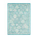 Morocco 36 X 24 inch Teal/Pale Blue/Light Gray/Beige/White Rugs, Rectangle