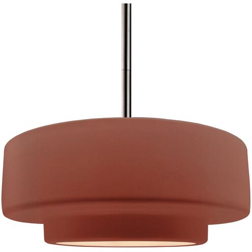 Radiance 1 Light 14.5 inch Canyon Clay and Brushed Nickel Pendant Ceiling Light