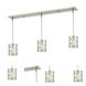 Almet 1 Light 48 inch Brushed Nickel Linear Chandelier Ceiling Light