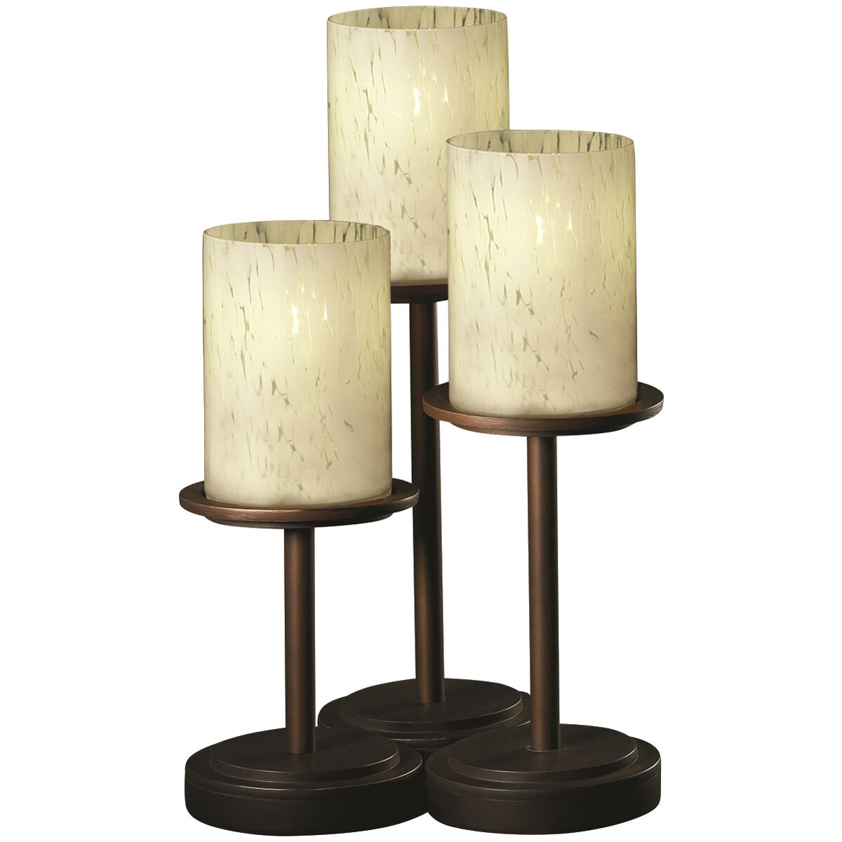 Fusion 16 inch 27 watt Brushed Nickel Table Lamp Portable Light in 2100 Lm LED, Opal Fusion