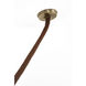 Anne-Marie Barton Dune LED 8 inch Russet Suede and Mottled Brass Belted Light Ceiling Light