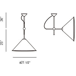 Manera 1 Light 22 inch Aluminum Pendant Ceiling Light