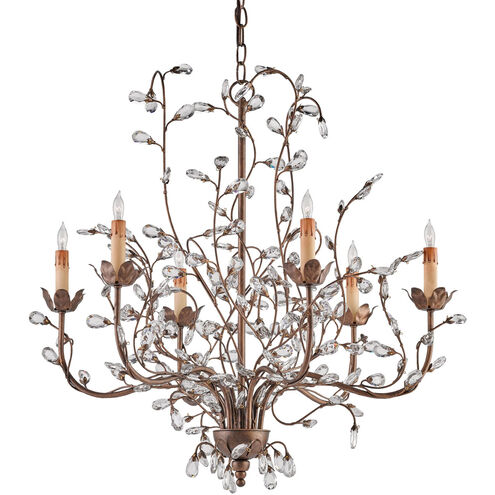 Crystal Bud 6 Light 28 inch Cupertino Chandelier Ceiling Light, Medium