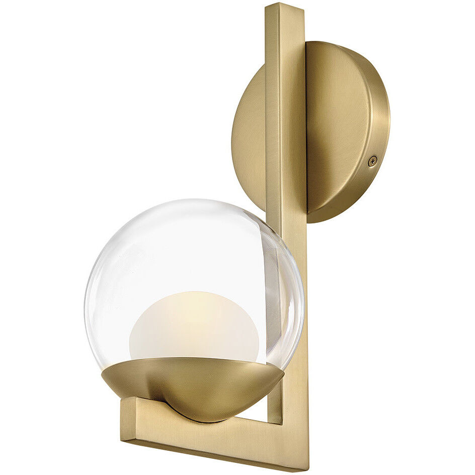 Sunni LED 8.5 inch Lacquered Brass Bath Sconce Wall Light, Medium