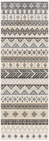 Calico 91 X 31 inch Light Grey Rug, Runner