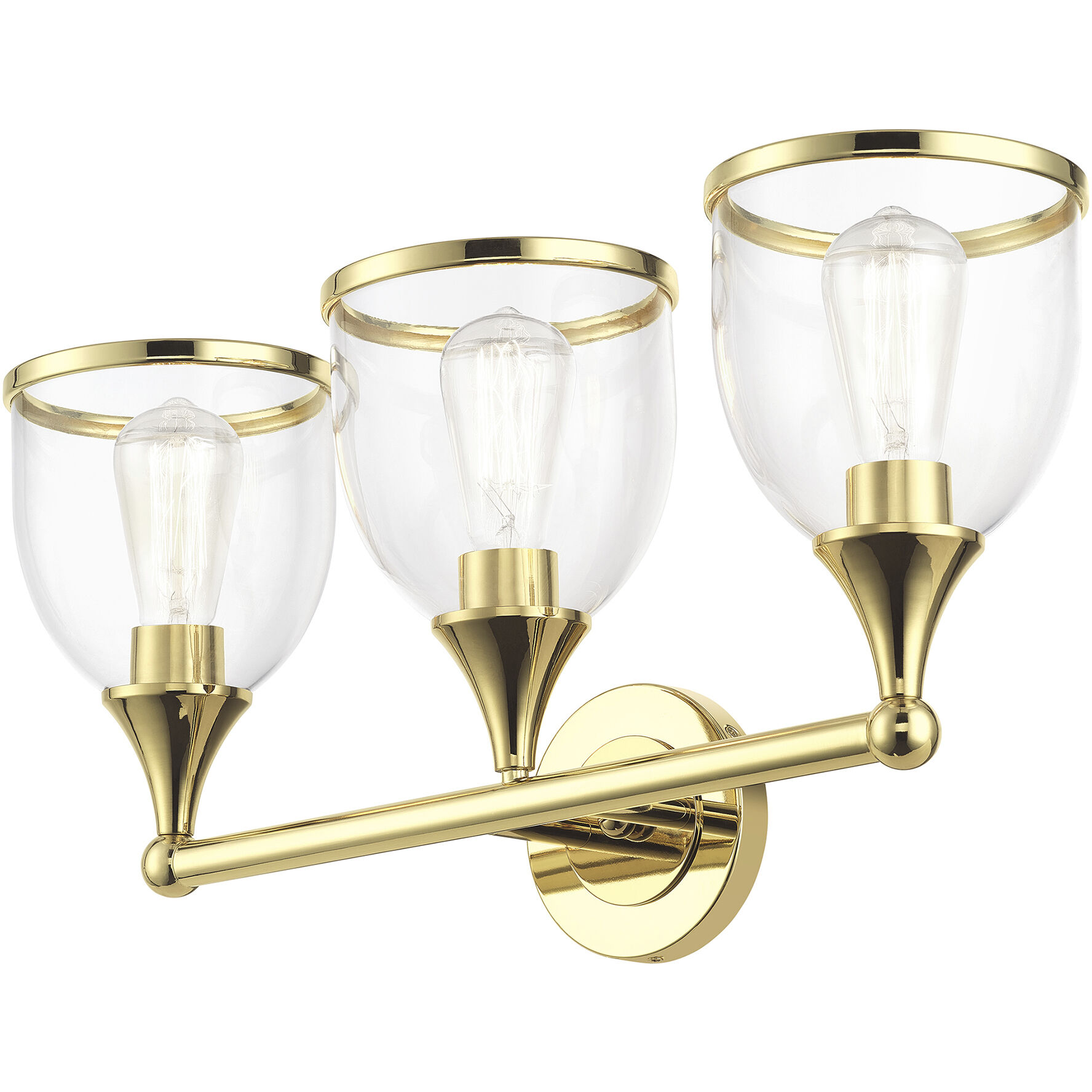 Ashridge 3 Light 24 inch Polished Brass Vanity Wall Sconce Wall Light