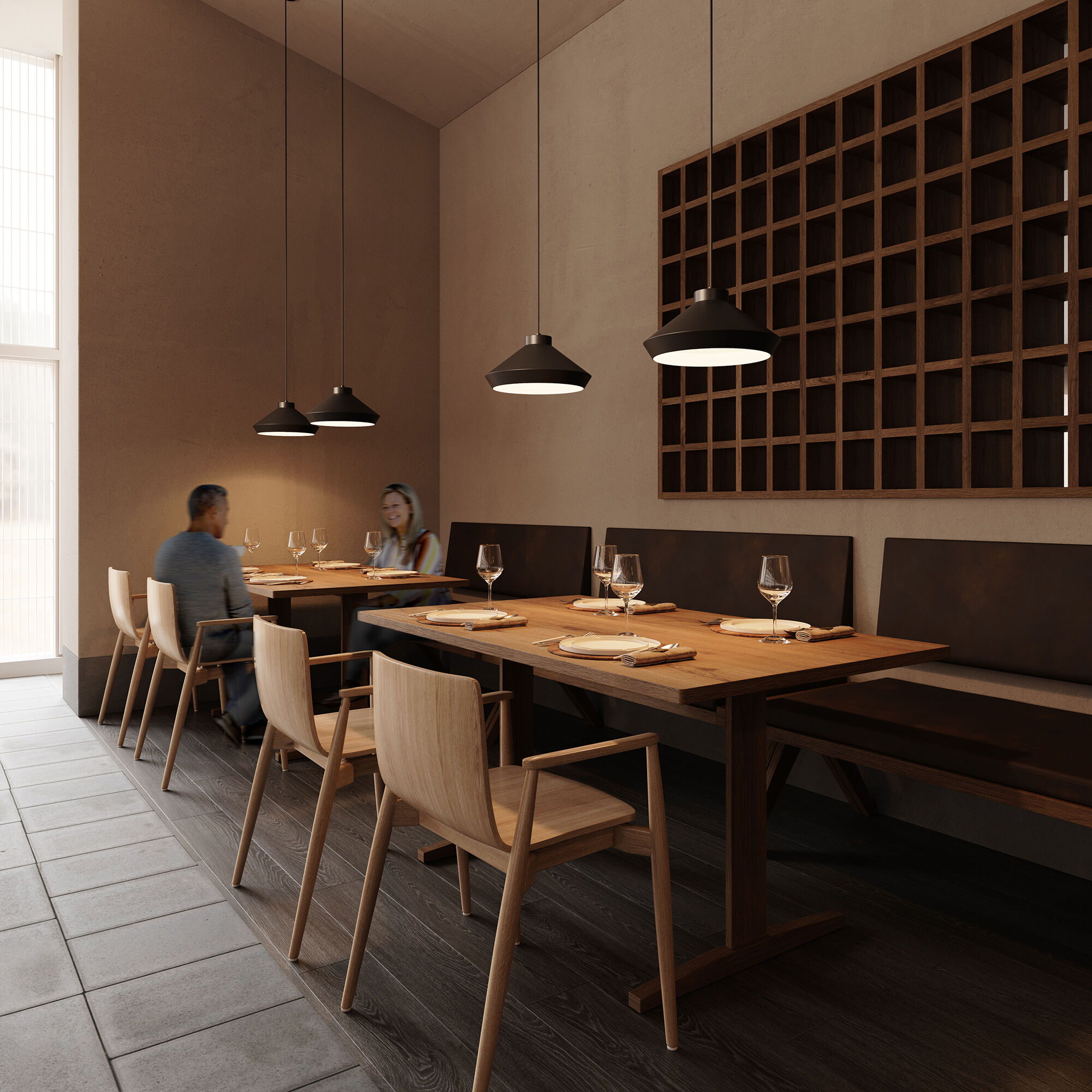 Koma LED 15 inch Satin Black Pendant Ceiling Light