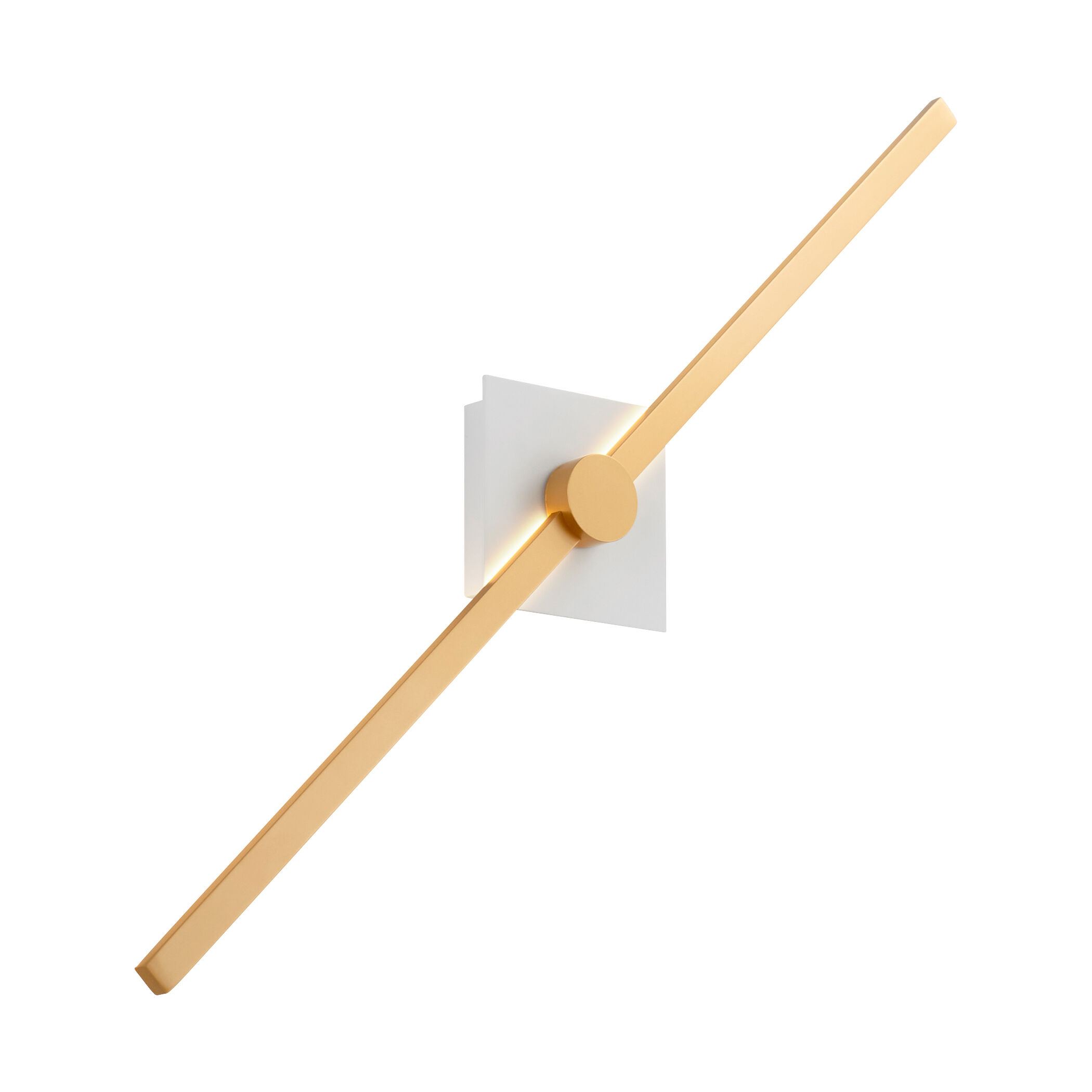 Zora 1 Light 32 inch White/Industrial Brass Vanity Light Wall Light