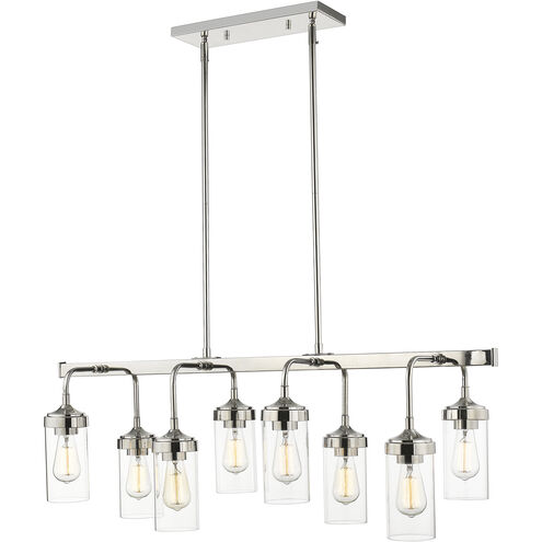 Calliope 8 Light 40 inch Polished Nickel Linear Chandelier Ceiling Light
