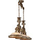 Seville 3 Light 53 inch Palacial Bronze with Gilded Accents Island Ceiling Light