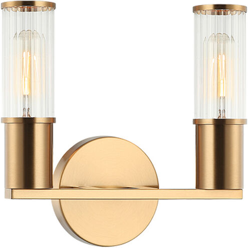 Klarice Wall Sconce Wall Light in Aged Gold Brass
