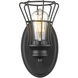 Piers 1 Light 5 inch Matte Black Sconce Wall Light