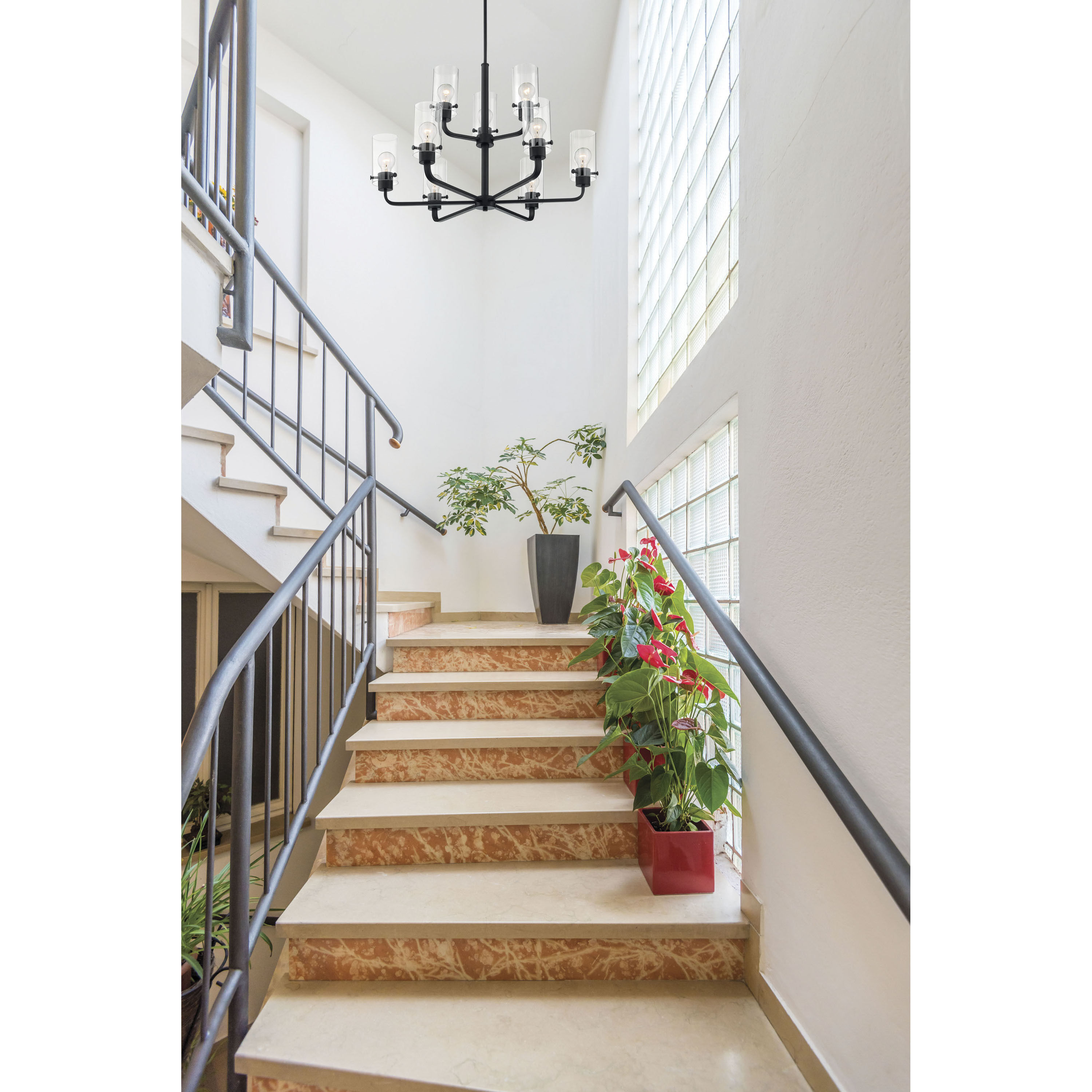 Sommerset 9 Light 30 inch Matte Black Chandelier Ceiling Light