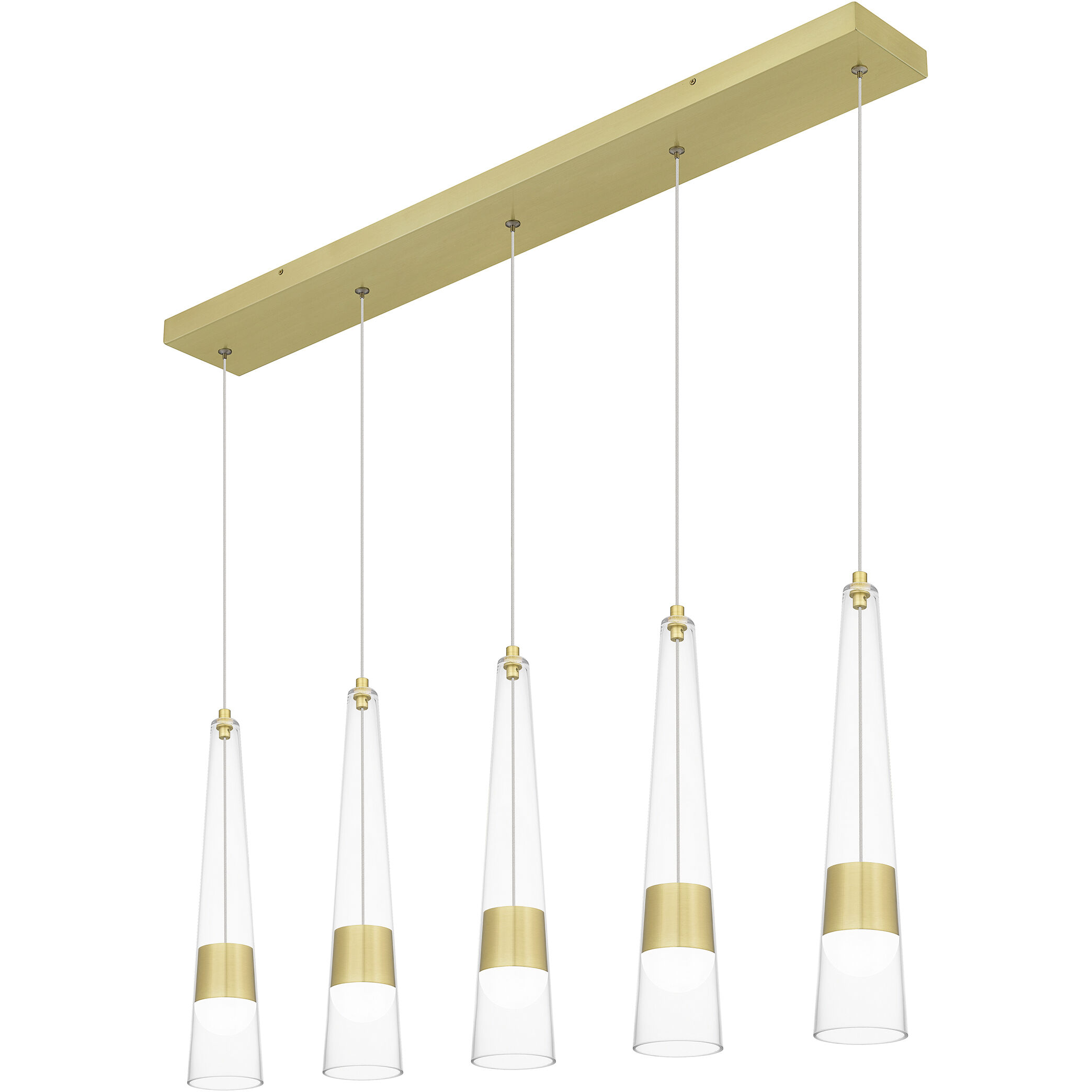 Zia 39.25 inch Satin Gold Island Light Ceiling Light