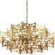 Emmental 5 Light 31 inch Contemporary Gold Leaf Chandelier Ceiling Light