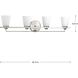 Flight 4 Light 37 inch Brushed Nickel Bath Vanity Wall Light, Design Series