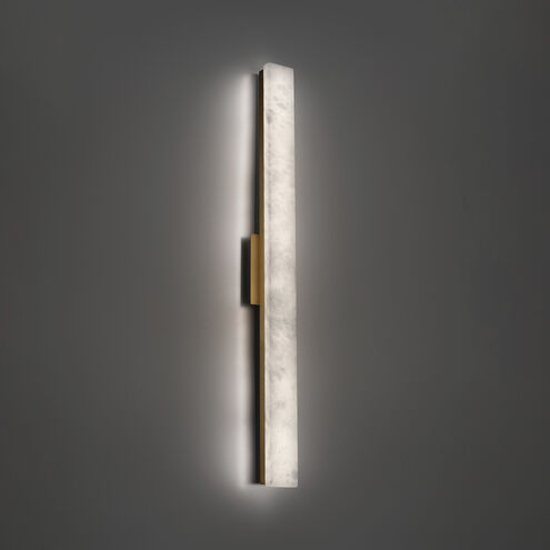 Lanza 1 Light 34 inch Aged Brass Bath Vanity Light Wall Light