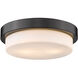 Multi-Family 2 Light 13 inch Matte Black Flush Mount Ceiling Light, Damp
