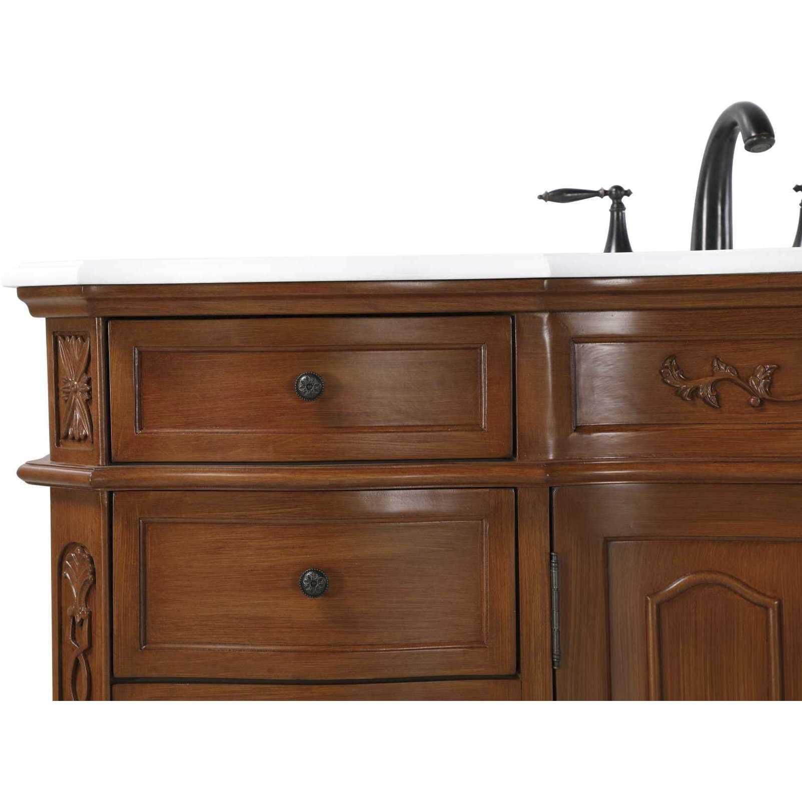 Danville 54 X 36 inch Teak Bathroom Vanity Cabinet