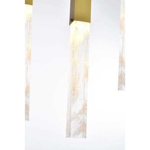Aurora 5 Light 16 inch Satin Gold Pendant Ceiling Light