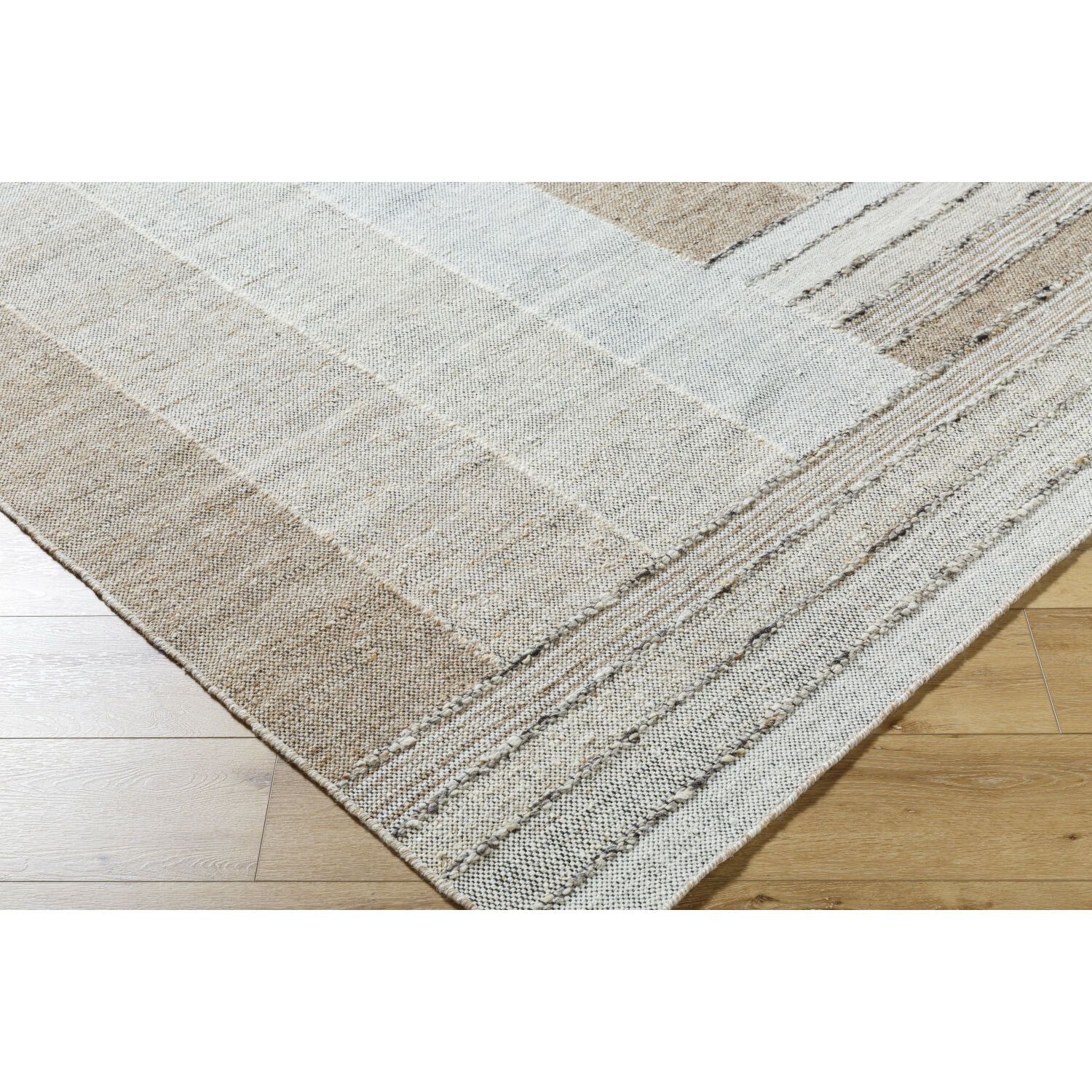 Celtic 36 X 24 inch Ash / Khaki / Metallic - Silver / Sage Handmade Rug in 2 x 3