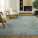 Eclectic Luxe 90 X 63 inch Blue Rug in 5 x 7