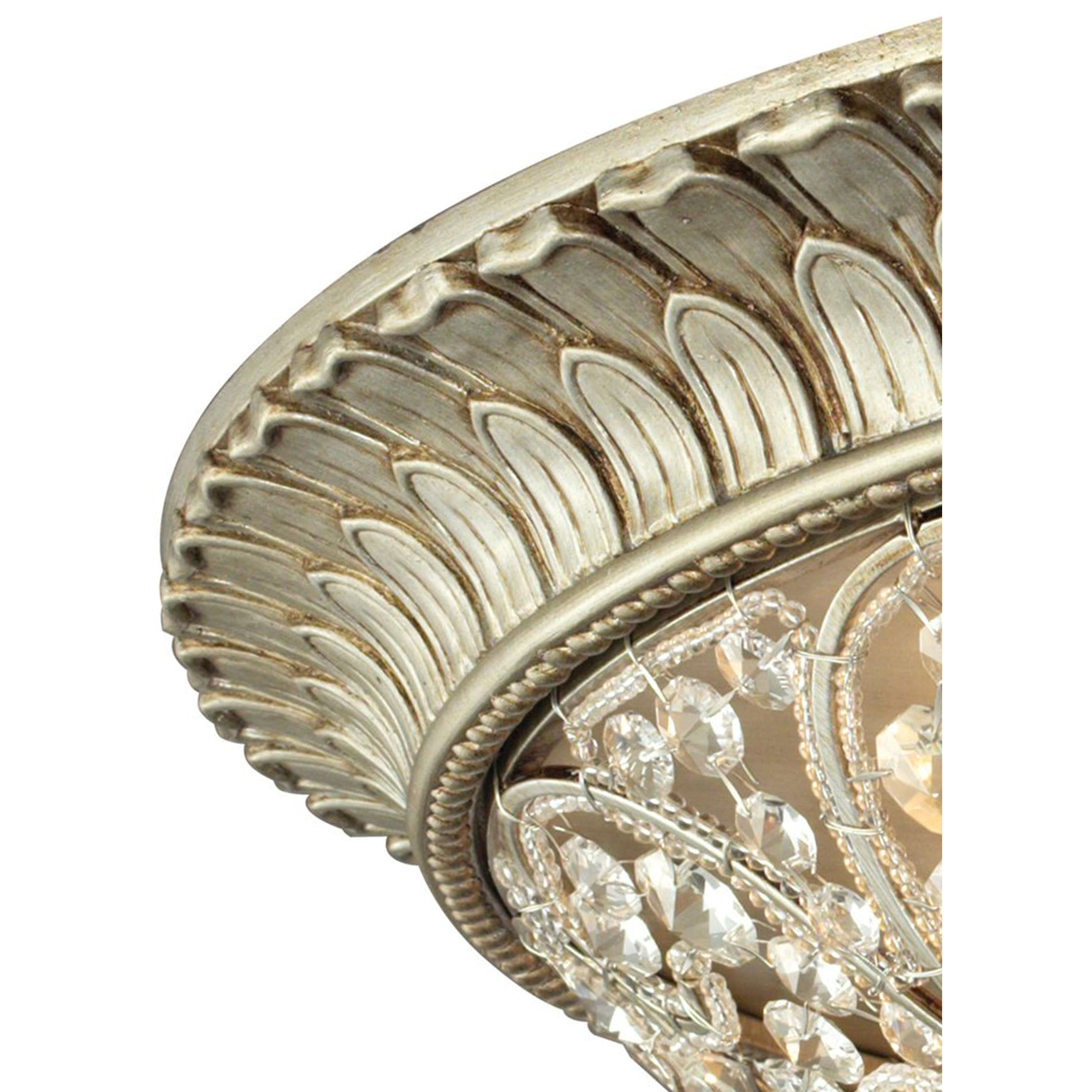 Andalusia 8 Light 24 inch Aged Silver Flush Mount Ceiling Light