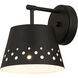 Katie 1 Light 8 inch Matte Black Wall Sconce Wall Light