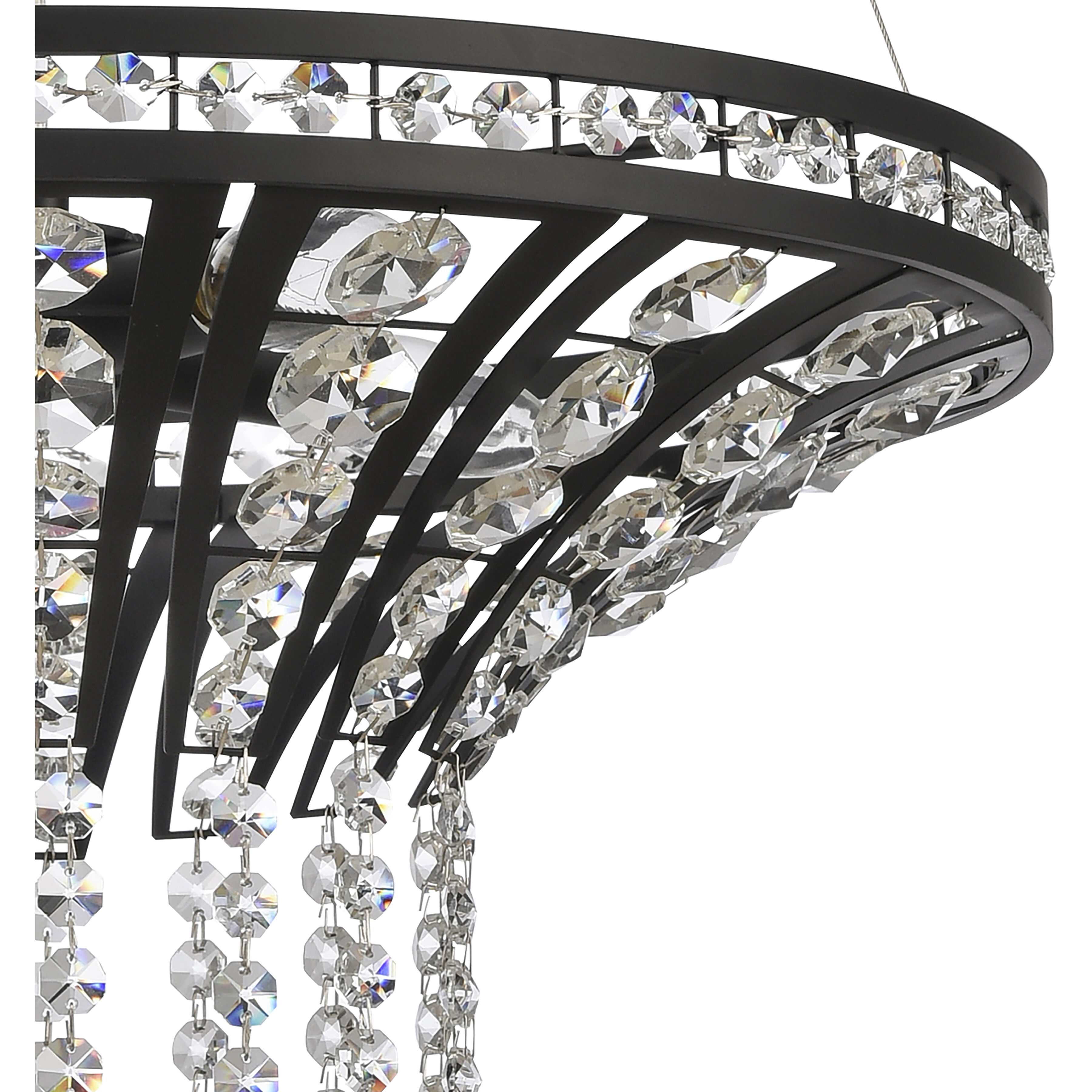 Fantania 4 Light 18 inch Matte Black Chandelier Ceiling Light