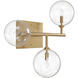 Delilah Wall Sconce Wall Light in Aged Brass