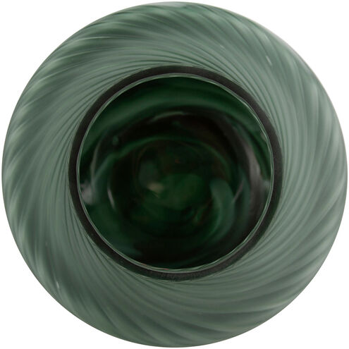 Teal Swirl 9 X 8 inch Vase, Small