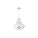 Industrial 3 Light 15 inch Chrome Pendant Ceiling Light