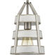 Brigantine 1 Light 7 inch Weathered White with Satin Nickel Mini Pendant Ceiling Light