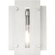Utrecht 1 Light 10 inch Brushed Nickel Accents Outdoor Wall Lantern