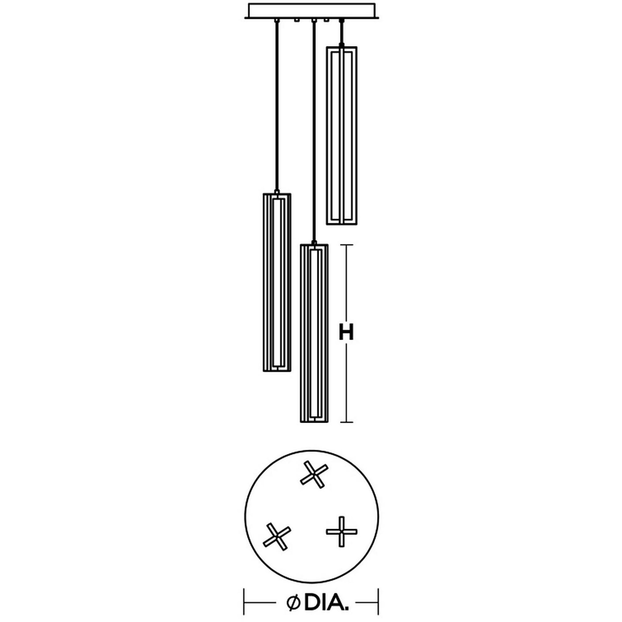 Cass LED 18 inch Black Pendant Ceiling Light