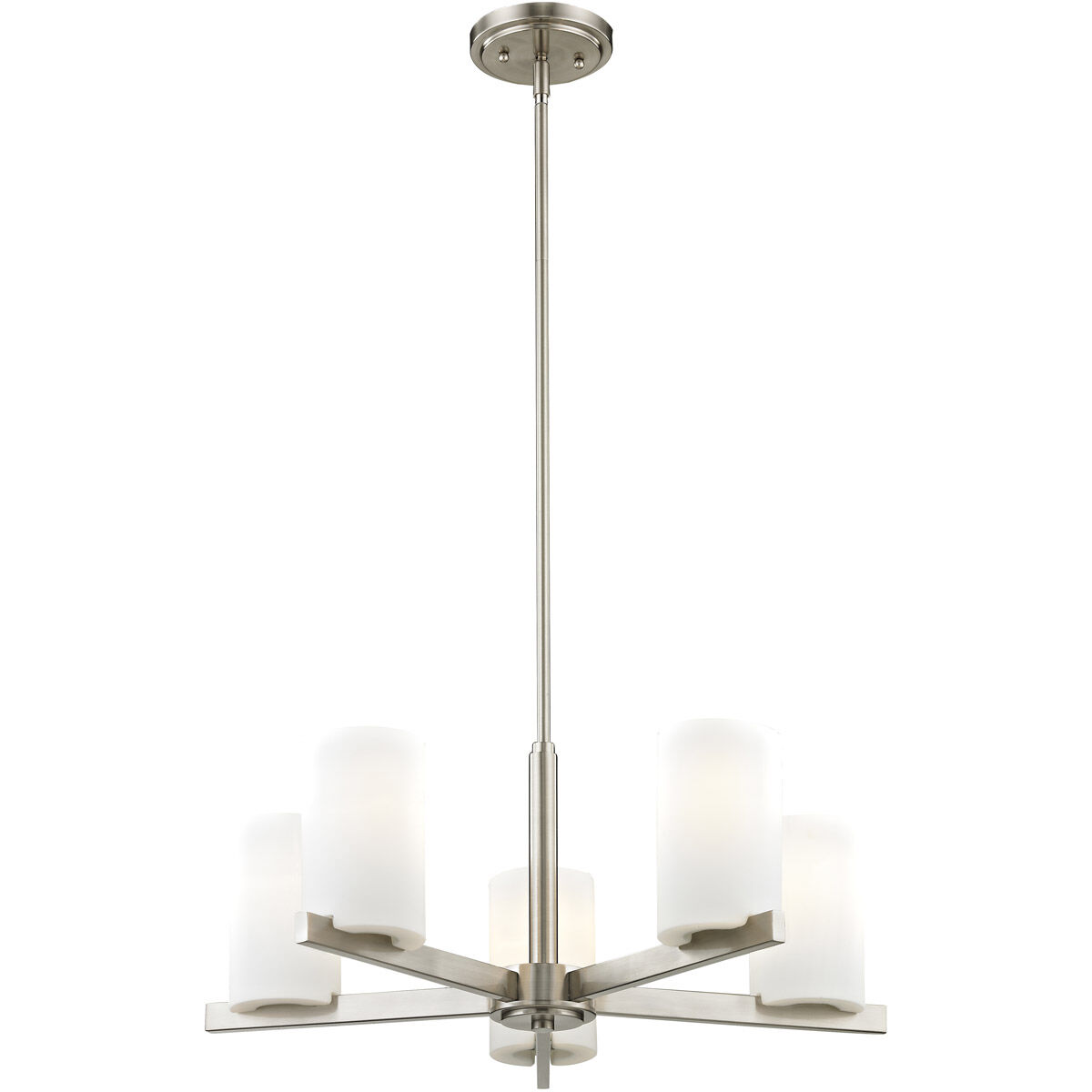Astoria 5 Light 25 inch Brushed Nickel Chandelier Ceiling Light