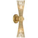 Longfellow 2 Light 5.12 inch Burnished Brass Wall Sconce Wall Light