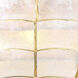 Samal 3 Light 16 inch Oxidized Gold Leaf Flush Mount Ceiling Light