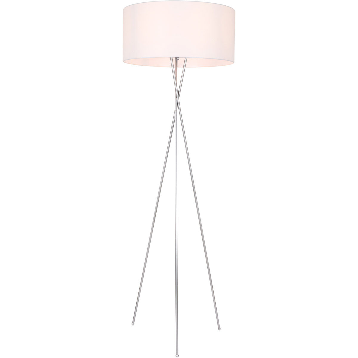 Cason 66 inch 60 watt Silver Floor lamp Portable Light