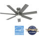 Brazos 52 inch Matte Silver Outdoor Ceiling Fan