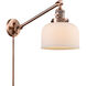Large Bell 21 inch 60.00 watt Antique Copper Swing Arm Wall Light, Franklin Restoration