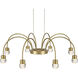 Yep Vario 8 Light 25.25 inch Titanium Gold Chandelier Ceiling Light
