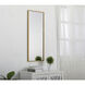Monet 36 X 14 inch Brass Wall Mirror