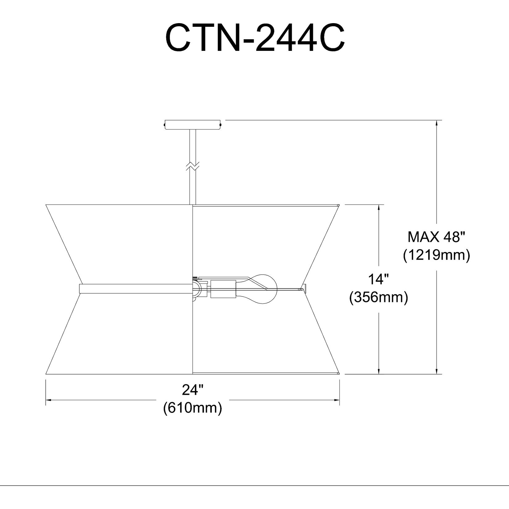 Caterine 4 Light 24 inch Matte Black Chandelier Ceiling Light
