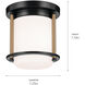 Brit LED 7.25 inch Black and Champagne Bronze Flush Mount Ceiling Light