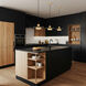 Ludo LED 12 inch Matte Black and Modern Gold Pendant Ceiling Light