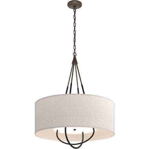 Loop 4 Light 28 inch Bronze and Black Pendant Ceiling Light in Bronze/Black, Flax