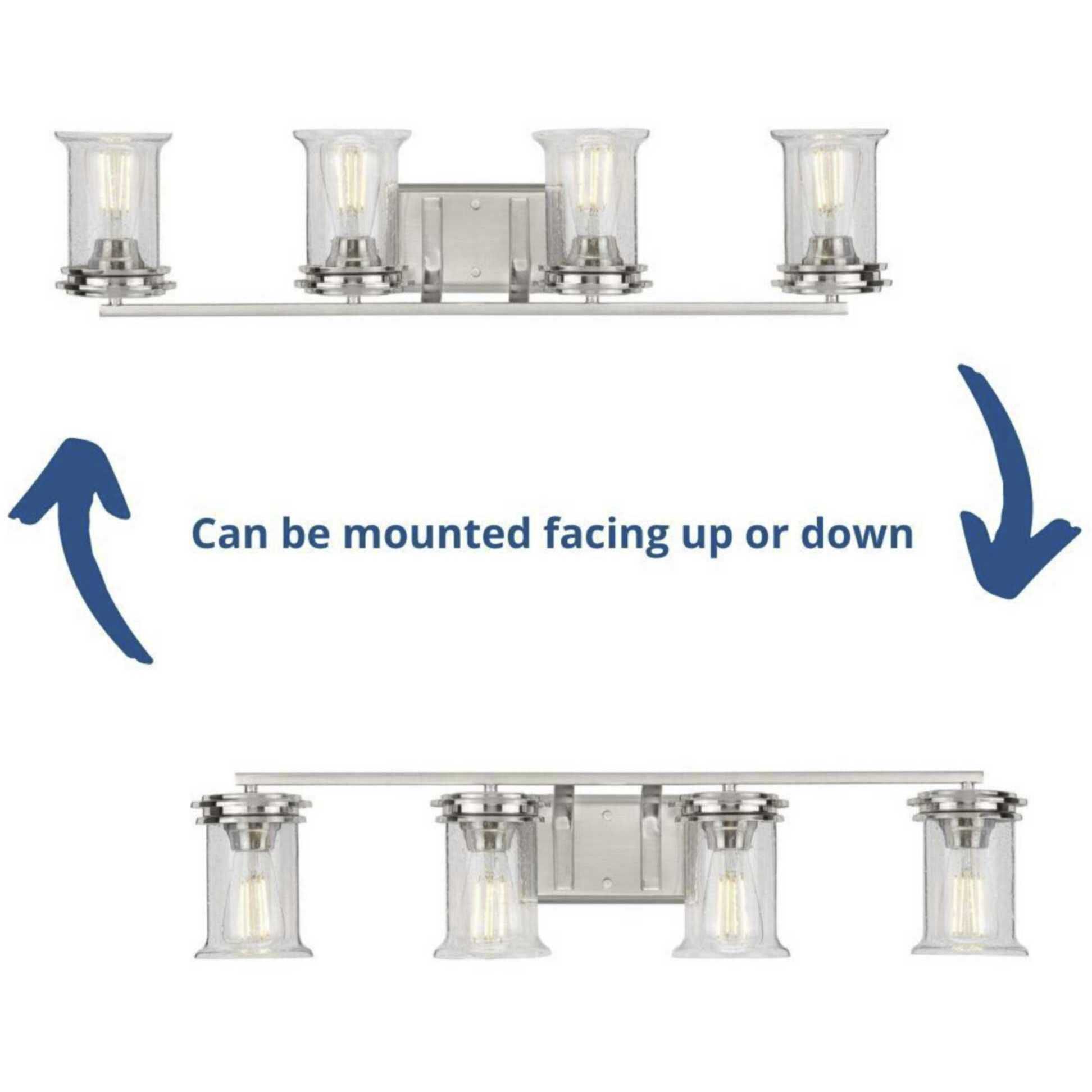 Winslett 4 Light 33 inch Brushed Nickel Bath Vanity Wall Light